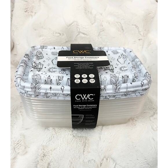 CWC Celestial Moon Stars Halloween Tarot Food Storage Container Set 10 Plastic - Picture 1 of 3